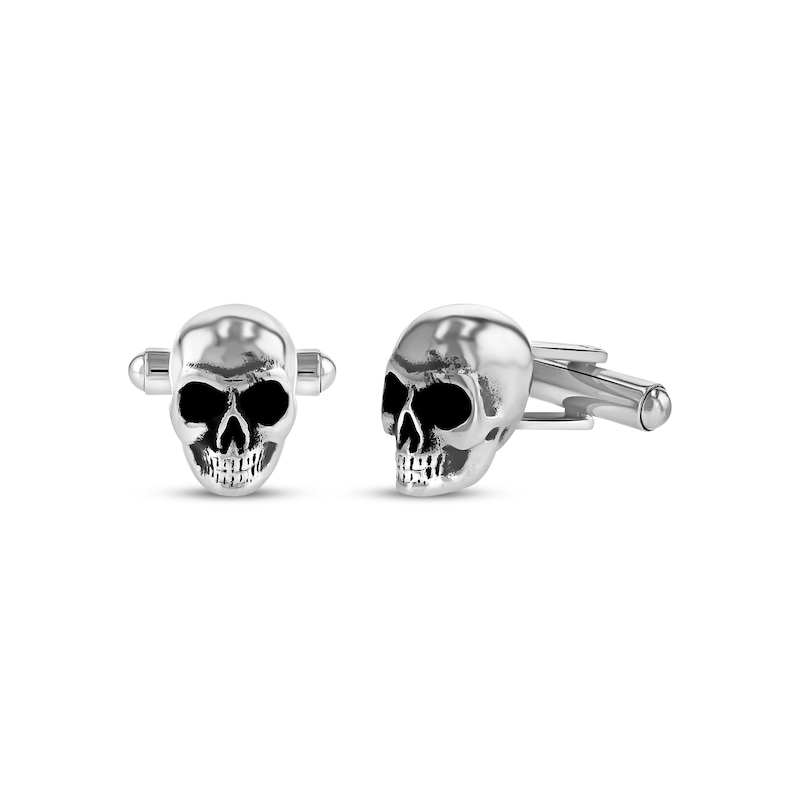 Main Image 1 of Skull Cufflinks Stainless Steel & Black Ion Plating