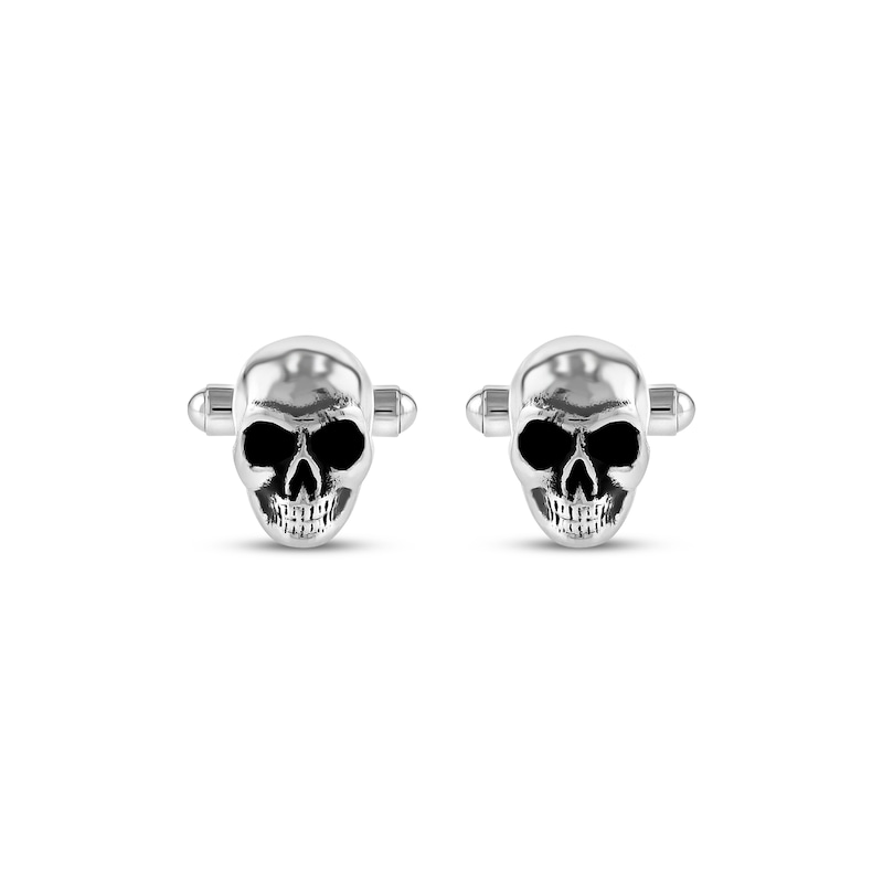 Main Image 2 of Skull Cufflinks Stainless Steel & Black Ion Plating