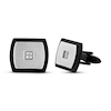 Thumbnail Image 1 of Diamond Accent Cufflinks Stainless Steel & Black Ion Plating