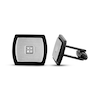 Thumbnail Image 3 of Diamond Accent Cufflinks Stainless Steel & Black Ion Plating