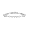 Thumbnail Image 1 of Diamond Halo Link Bracelet 1 ct tw Sterling Silver 7&quot;