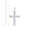 Thumbnail Image 4 of Diamond Textured Cross Charm 1/4 ct tw 10K Two-Tone Gold