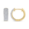 Thumbnail Image 3 of Men's Diamond Inside-Out Huggie Hoop Earrings 3/4 ct tw 10K Yellow Gold