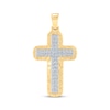 Thumbnail Image 1 of Diamond & Nugget Cross Charm 1 ct tw 10K Yellow Gold