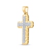 Thumbnail Image 2 of Diamond & Nugget Cross Charm 1 ct tw 10K Yellow Gold