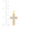 Thumbnail Image 4 of Diamond & Nugget Cross Charm 1 ct tw 10K Yellow Gold