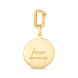 Charmed Memories &quot;Forever&quot; Arrow Disc Charm 10K Yellow Gold