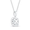 Thumbnail Image 3 of Lab-Grown Diamonds by KAY Double Cushion Halo Necklace 1/2 ct tw 10K White Gold 18&quot;