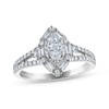 Thumbnail Image 1 of Marquise-Cut Diamond Halo Engagement Ring 3/4 ct tw 14K White Gold