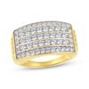 Thumbnail Image 1 of Lab-Grown Diamonds by KAY Men's Multi-Row Rectangle Ring 2 ct tw 10K Yellow Gold