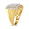 Thumbnail Image 2 of Lab-Grown Diamonds by KAY Men's Multi-Row Rectangle Ring 2 ct tw 10K Yellow Gold