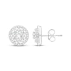 Thumbnail Image 1 of Lab-Grown Diamonds by KAY Flower Halo Stud Earrings 1-1/4 ct tw 10K White Gold