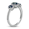 Thumbnail Image 2 of Sapphire & Diamond Ring 1/5 ct tw Round-cut 10K White Gold