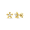 Thumbnail Image 1 of Diamond Solitaire Flower Stud Earrings 1/10 ct tw 10K Yellow Gold (I/I2)