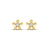 Thumbnail Image 2 of Diamond Solitaire Flower Stud Earrings 1/10 ct tw 10K Yellow Gold (I/I2)