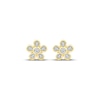 Thumbnail Image 2 of Diamond Flower Stud Earrings 1/10 ct tw 10K Yellow Gold