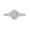 Thumbnail Image 3 of Oval-Cut & Pear-Shaped Diamond Three-Stone Engagement Ring 1/3 ct tw 14K Rose Gold