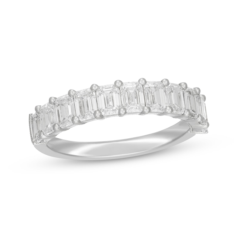 Main Image 1 of Neil Lane Artistry Emerald-Cut Lab-Grown Diamond Anniversary Ring 2 ct tw 14K White Gold