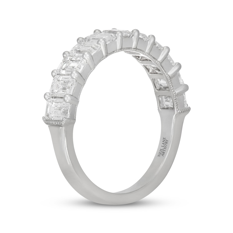 Main Image 2 of Neil Lane Artistry Emerald-Cut Lab-Grown Diamond Anniversary Ring 2 ct tw 14K White Gold