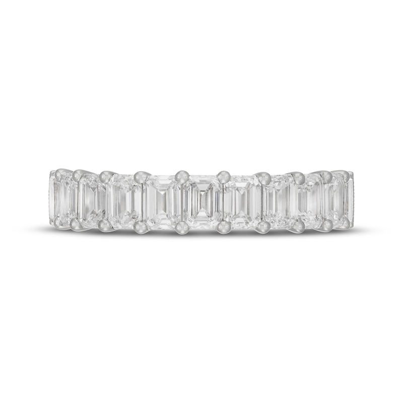 Main Image 3 of Neil Lane Artistry Emerald-Cut Lab-Grown Diamond Anniversary Ring 2 ct tw 14K White Gold