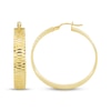 Thumbnail Image 2 of Italian Brilliance Diamond-Cut Inside-Out Hoop Earrings 14K Yellow Gold 30mm