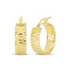 Thumbnail Image 1 of Italian Brilliance Diamond-Cut Inside-Out Hoop Earrings 14K Yellow Gold 15mm