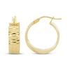 Thumbnail Image 3 of Italian Brilliance Diamond-Cut Inside-Out Hoop Earrings 14K Yellow Gold 15mm