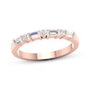 Thumbnail Image 1 of Baguette & Round-Cut Diamond Anniversary Ring 1/4 ct tw 14K Rose Gold