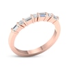 Thumbnail Image 2 of Baguette & Round-Cut Diamond Anniversary Ring 1/4 ct tw 14K Rose Gold