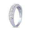 Thumbnail Image 2 of Baguette & Round-Cut Diamond Anniversary Ring 1/2 ct tw 14K White Gold