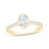 Thumbnail Image 0 of Oval-Cut Diamond Bezel-Set Engagement Ring 1 ct tw 14K Yellow Gold