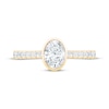 Thumbnail Image 2 of Oval-Cut Diamond Bezel-Set Engagement Ring 1 ct tw 14K Yellow Gold