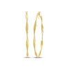 Thumbnail Image 1 of Thin Twist Hoop Earrings 10K Yellow Gold 50mm