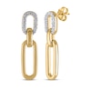 Thumbnail Image 1 of STUDIO BY KAY Diamond Paperclip Link Earrings 1/5 ct tw 24K Yellow Gold Vermeil Sterling Silver