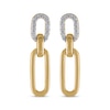 Thumbnail Image 2 of STUDIO BY KAY Diamond Paperclip Link Earrings 1/5 ct tw 24K Yellow Gold Vermeil Sterling Silver