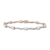 Thumbnail Image 1 of Ethiopian Opal & Diamond Bracelet 10K Rose Gold 7.25&quot;