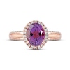 Thumbnail Image 3 of Amethyst & White Topaz Ring 10K Rose Gold