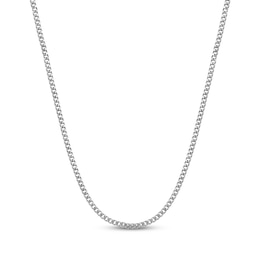 Curb Chain Necklace 4mm Solid Stainless Steel 22&quot;