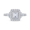 Thumbnail Image 3 of THE LEO Legacy Lab-Grown Diamond Emerald-Cut Double-Frame Engagement Ring 1 ct tw 14K White Gold