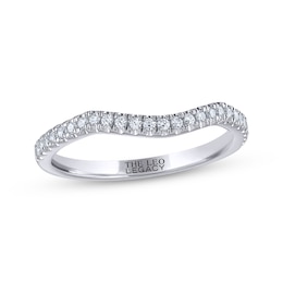 THE LEO Legacy Lab-Grown Diamond Contoured Wedding Band 1/5 ct tw 14K White Gold