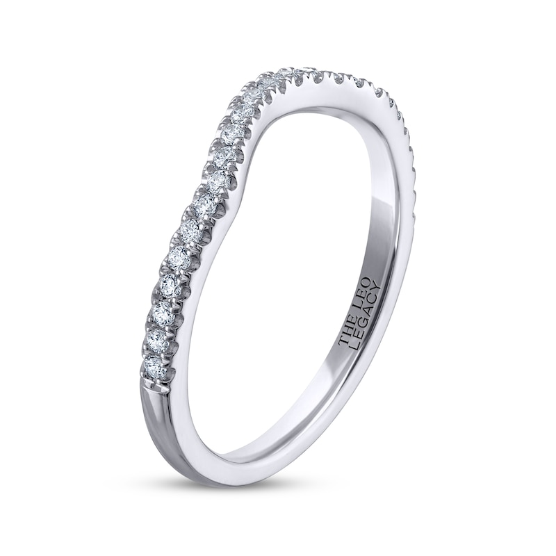 Main Image 2 of THE LEO Legacy Lab-Grown Diamond Contoured Wedding Band 1/5 ct tw 14K White Gold