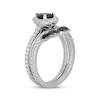 Thumbnail Image 2 of Neil Lane Pear-Shaped Black & White Diamond Bridal Set 1-1/2 ct tw 14K White Gold