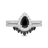 Thumbnail Image 3 of Neil Lane Pear-Shaped Black & White Diamond Bridal Set 1-1/2 ct tw 14K White Gold