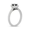 Thumbnail Image 5 of Neil Lane Pear-Shaped Black & White Diamond Engagement Ring 1-1/8 ct tw 14K White Gold