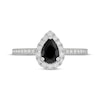 Thumbnail Image 6 of Neil Lane Pear-Shaped Black & White Diamond Engagement Ring 1-1/8 ct tw 14K White Gold