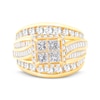 Thumbnail Image 3 of Princess-Cut Quad Diamond Engagement Ring 3 ct tw 14K Yellow Gold