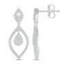 Thumbnail Image 3 of Multi-Diamond Marquise Dangle Earrings 1/2 ct tw 10K White Gold