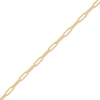 Thumbnail Image 1 of Semi-Solid Bar & Paperclip Chain Bracelet 10K Yellow Gold 7.5"