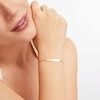 Thumbnail Image 3 of Semi-Solid Bar & Paperclip Chain Bracelet 10K Yellow Gold 7.5"