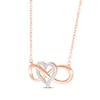 Thumbnail Image 2 of Diamond Heart Infinity Necklace 1/10 ct tw 10K Rose Gold 18&quot;